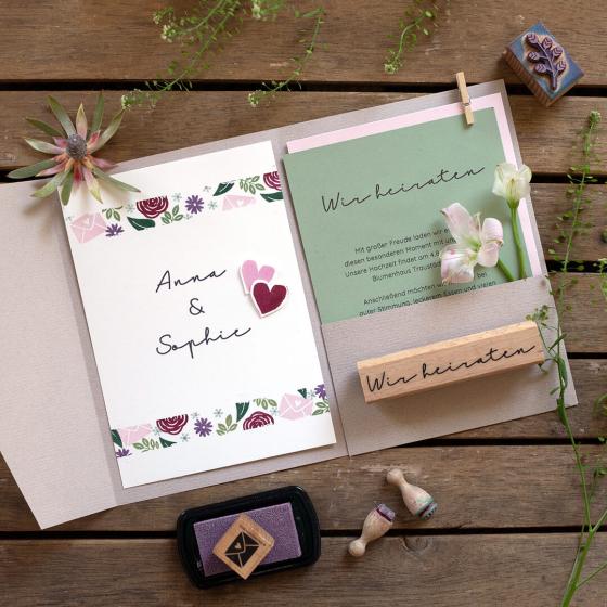 5x Stempel | Wir heiraten 2