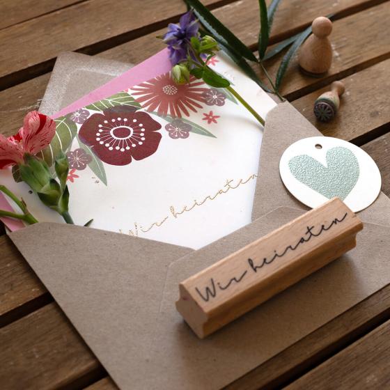5x Stempel | Wir heiraten 2
