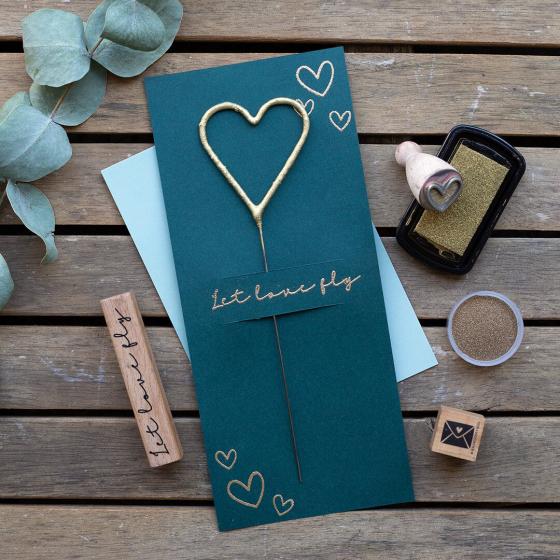 5x Stempel | Let love fly